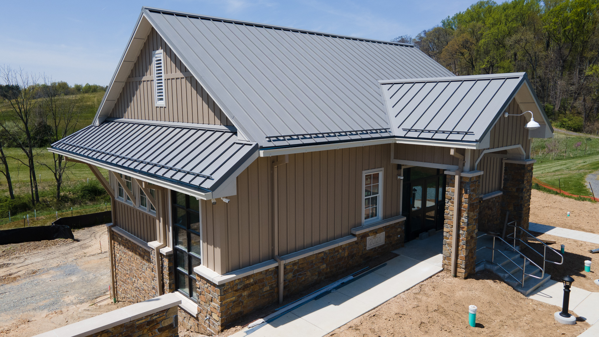 Pocopson Township municipal building with standing-seam metal roof, built by Level Edge Construction