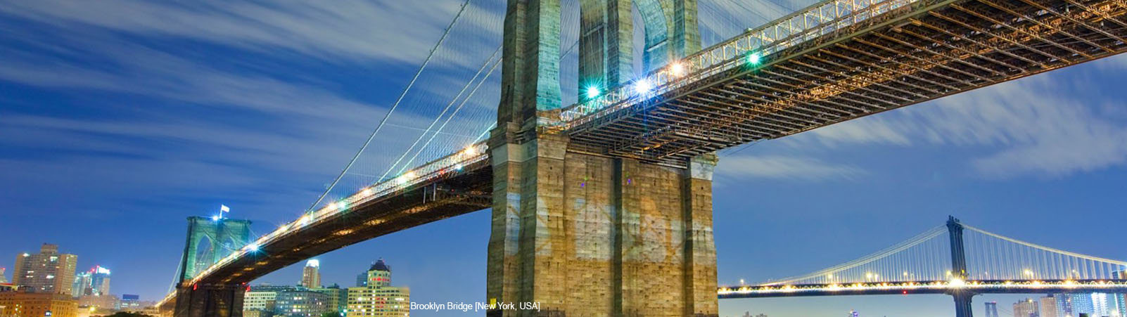 Brooklyn Bridge at night, New York
